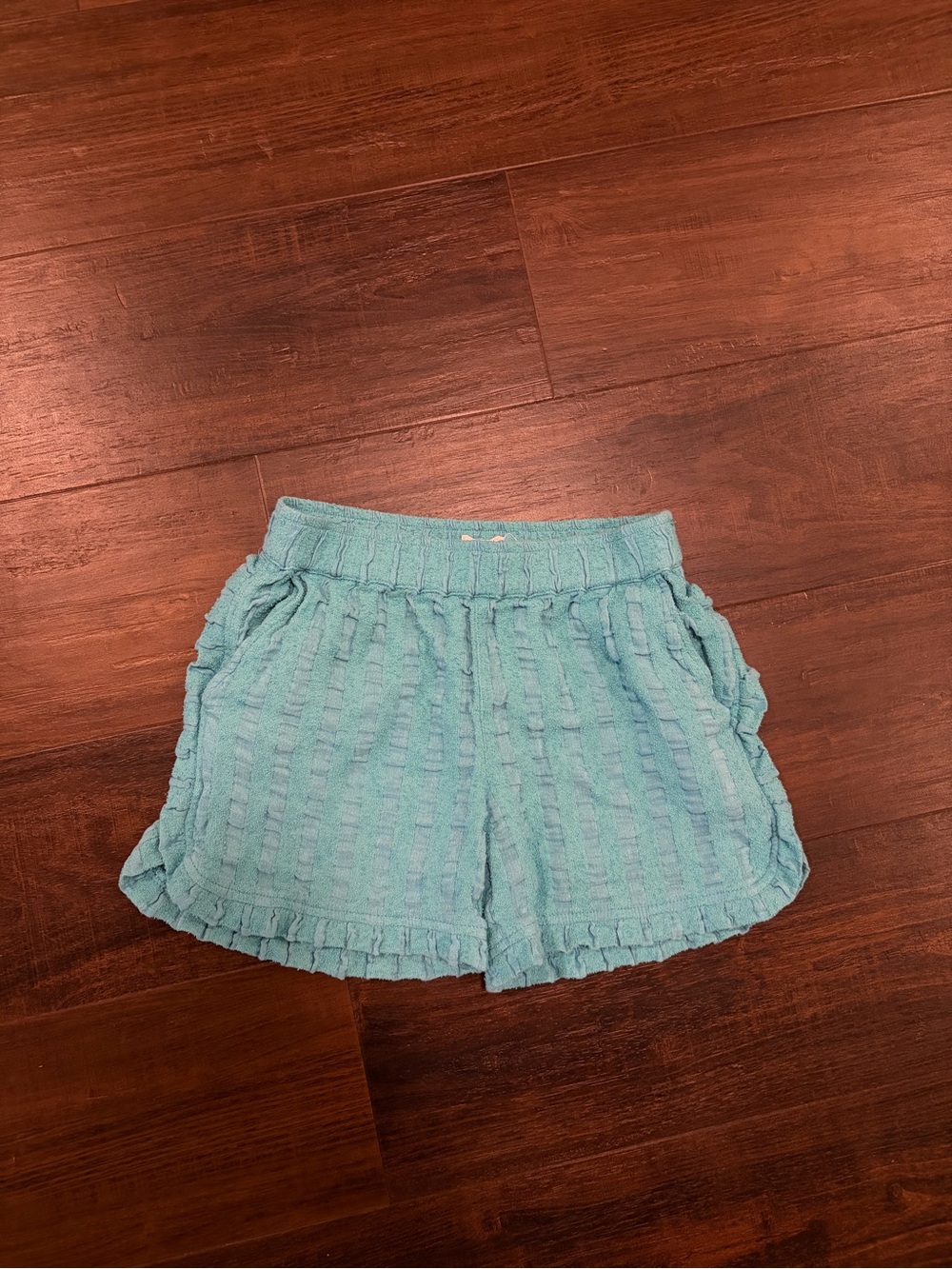 Filou & Friends Linen Blend Shorts Girls Size 7 Blue